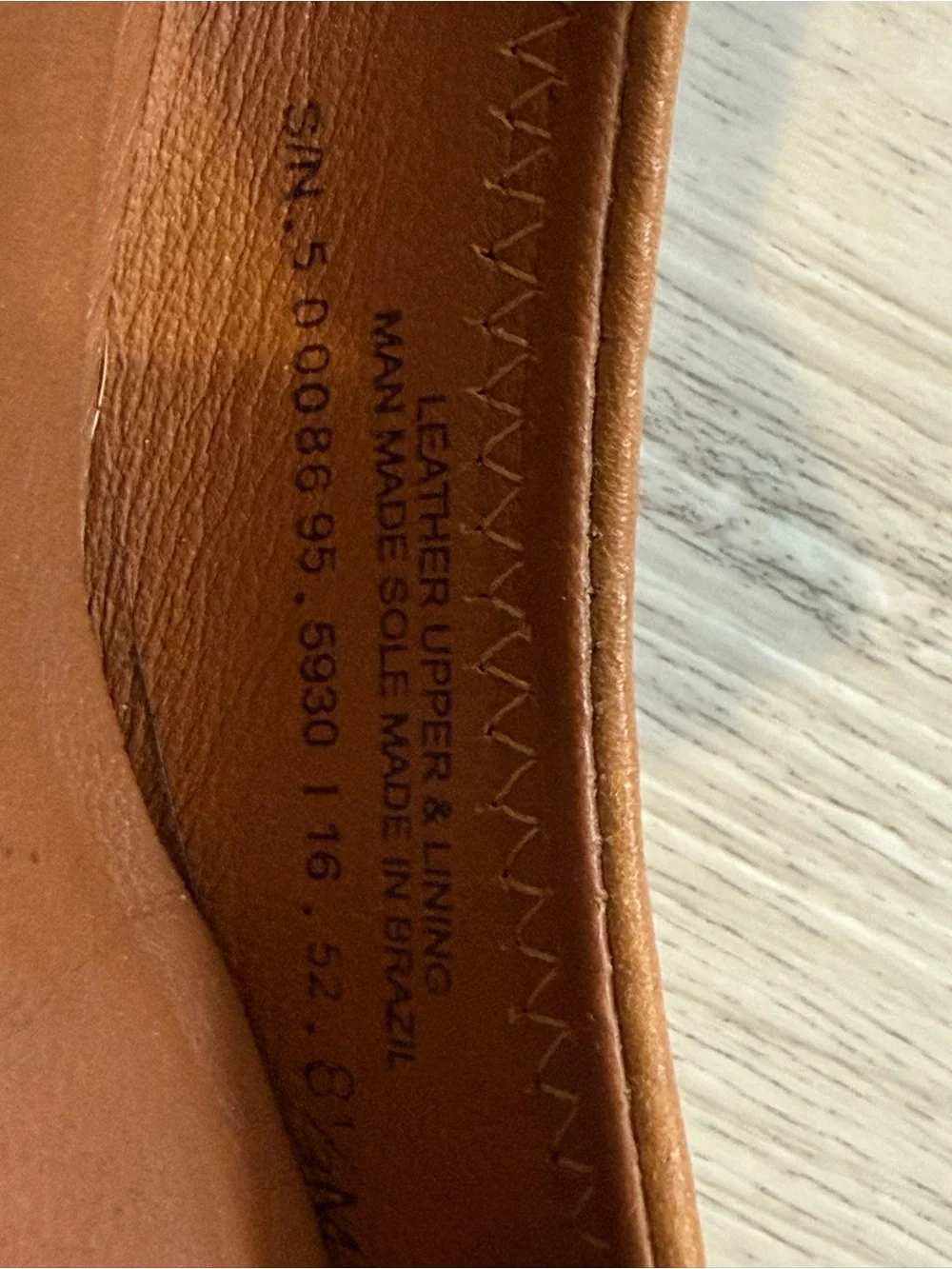 Tory Burch Tan Leather Wedge with Gold Logo Medallion